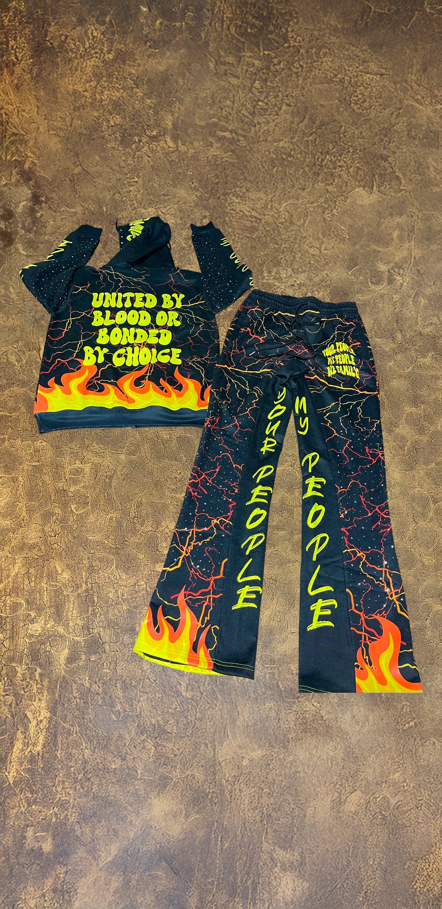 Black Fire Splash Jogger