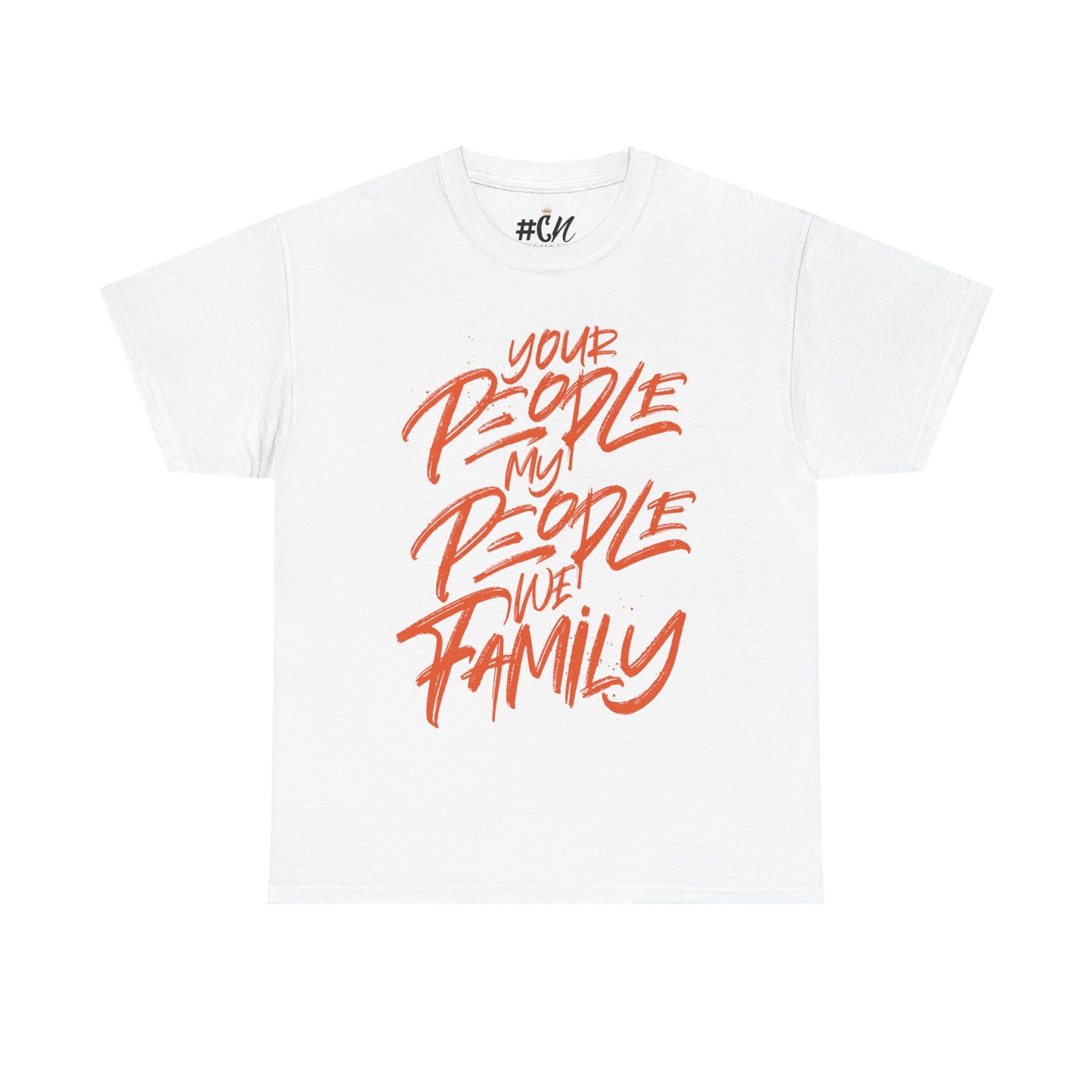 Your People My People Tee (Orange Letters)