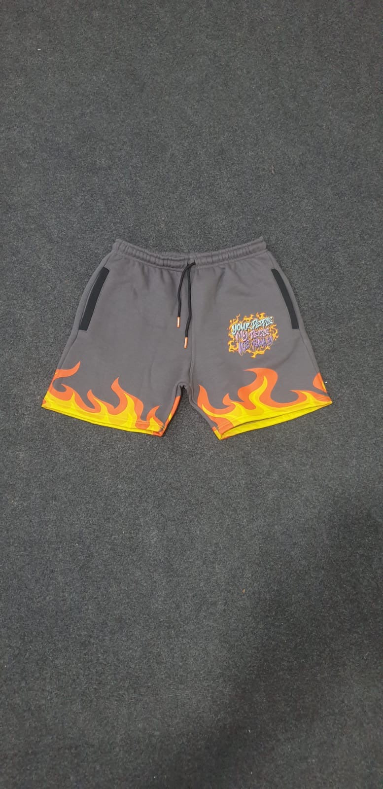 Gray Fire Shorts (DTF Print)