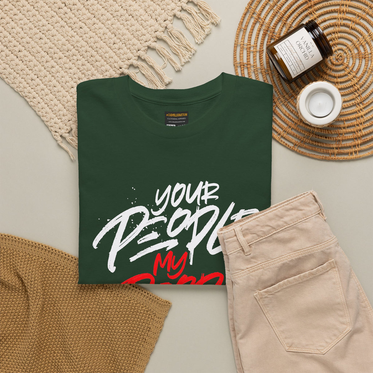 Your People My People Tshirt (Red/white letters)