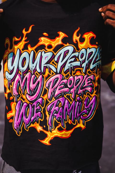 BLACK OVERSIZED CROPPED TEE (DTF PRINT)
