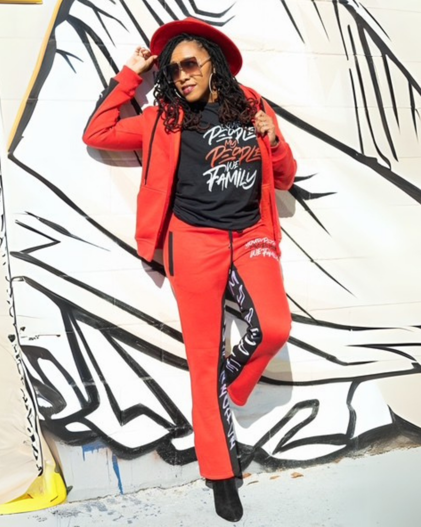 Women’s Red Your People My People Jogger Set