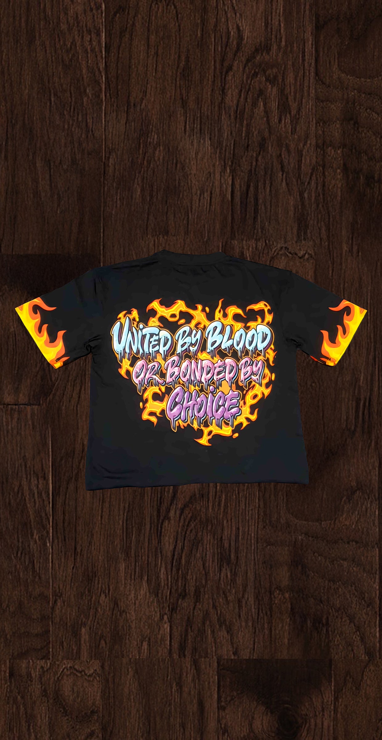 BLACK OVERSIZED CROPPED TEE (DTF PRINT)