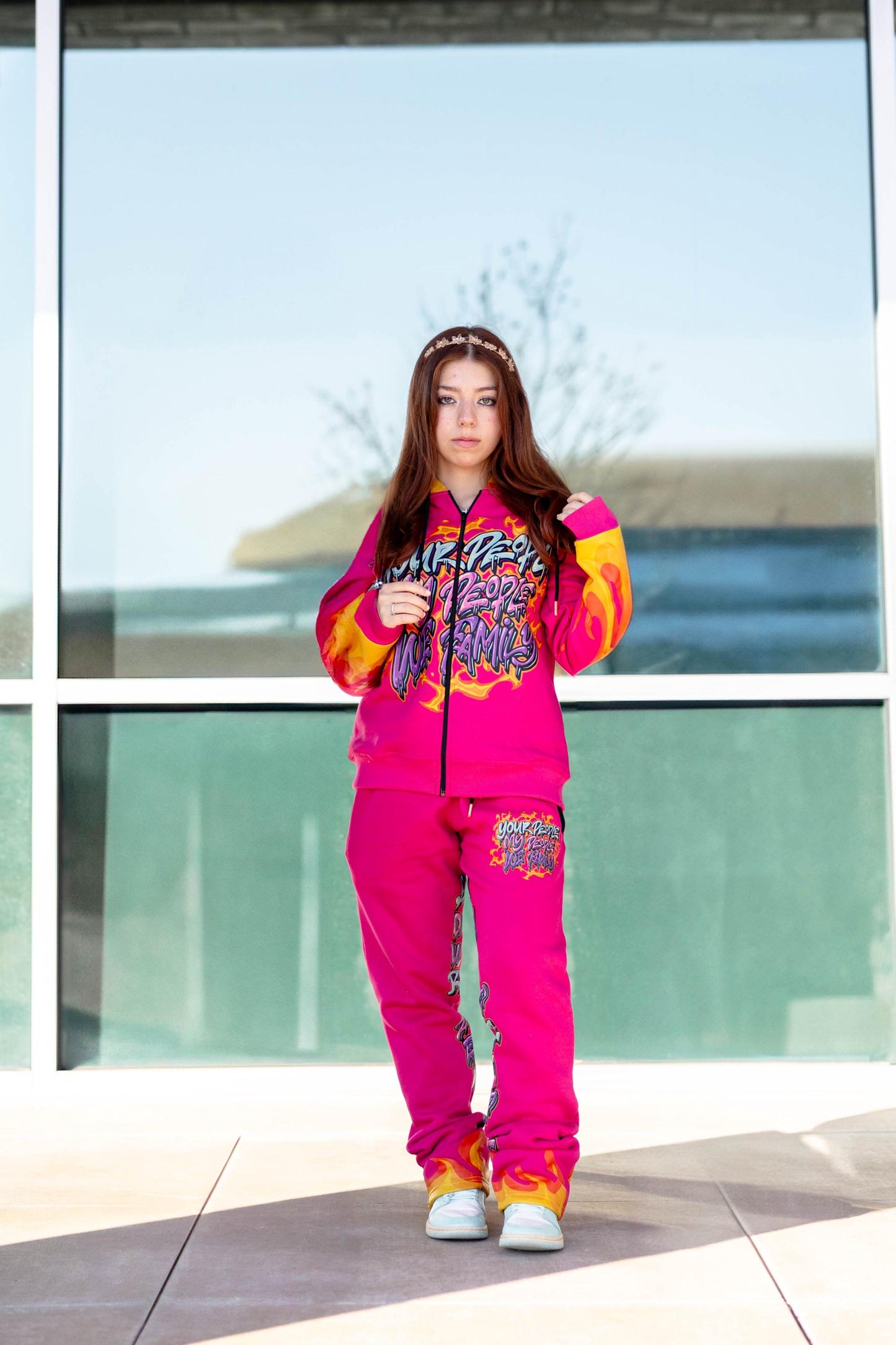 Pink Fire Jogger set