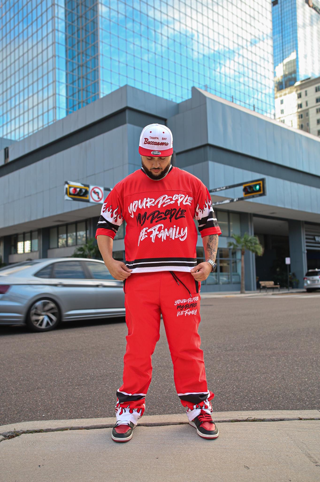 FIRE RED JERSEY SET (LONG PANTS)
