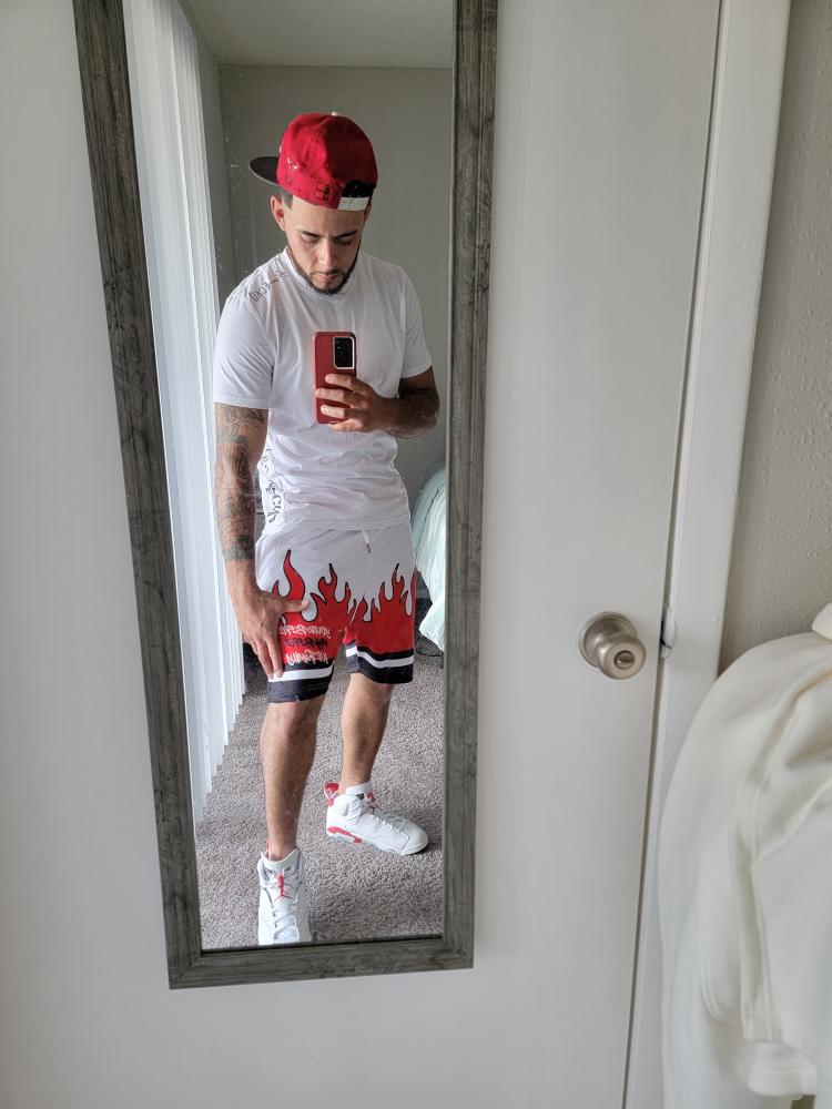 Fire Red and White Jersey OR Shorts