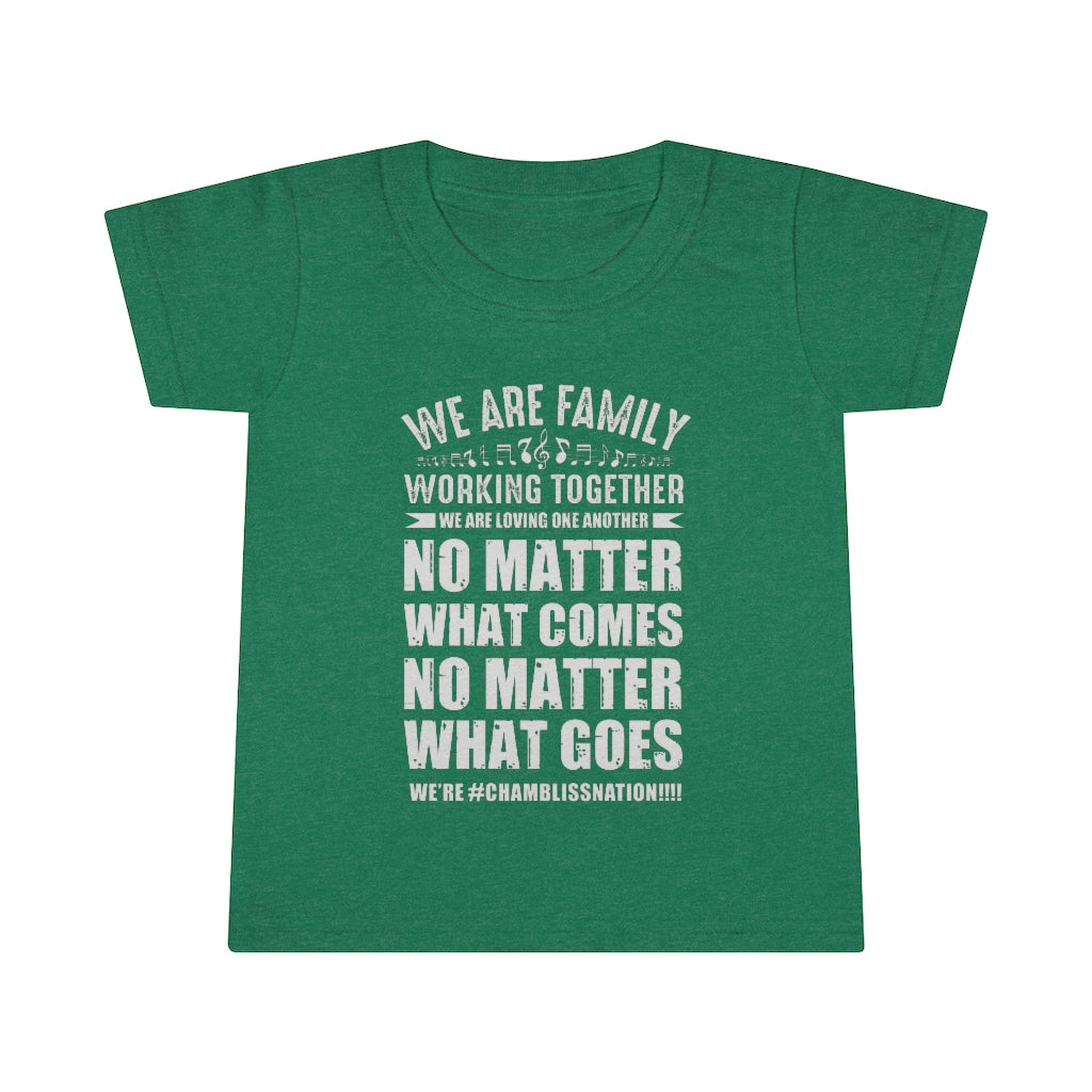 "We are family working together" Toddler Tee
