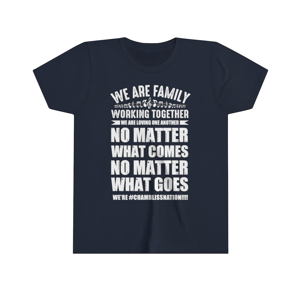 "We are family working together" Youth Tee