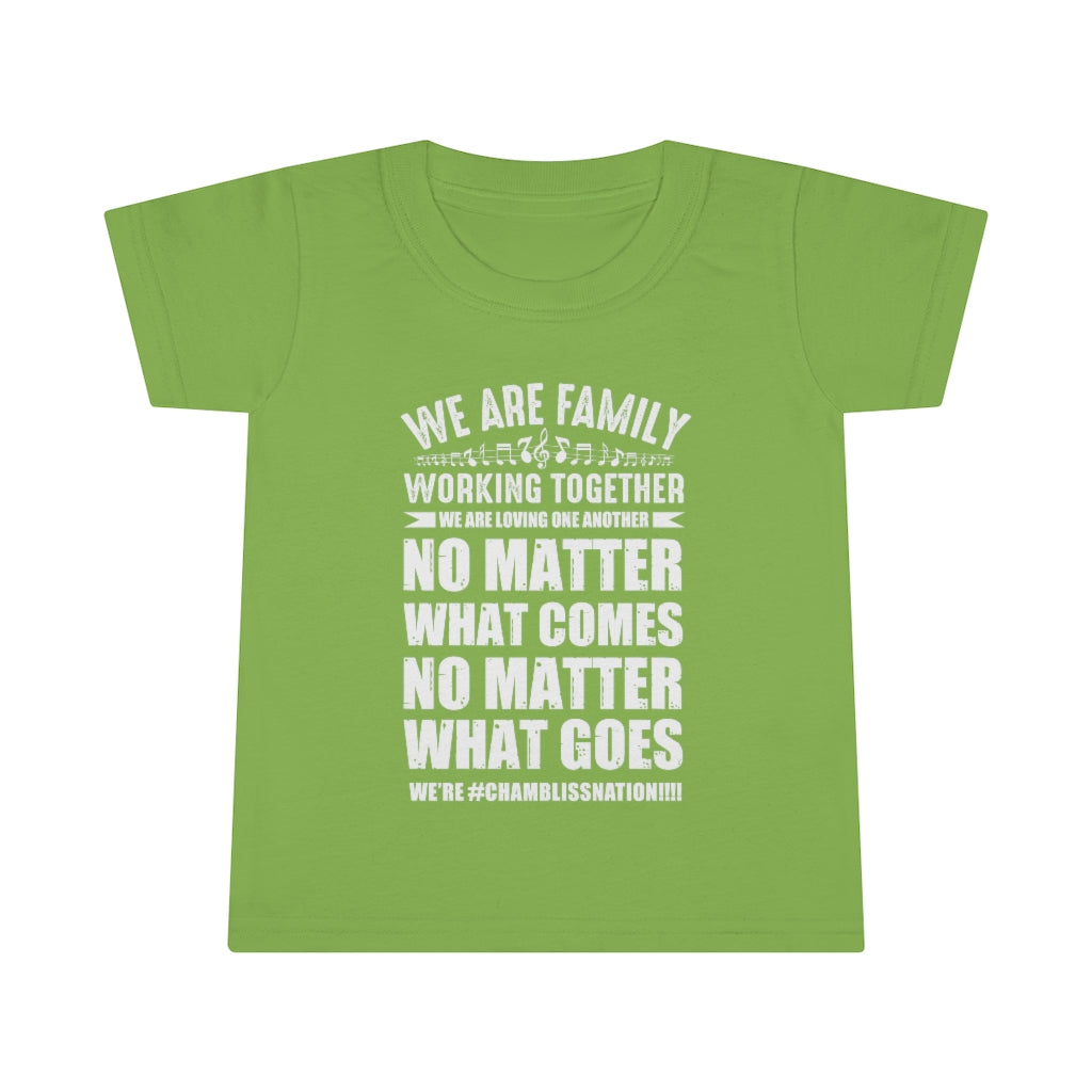 "We are family working together" Toddler Tee