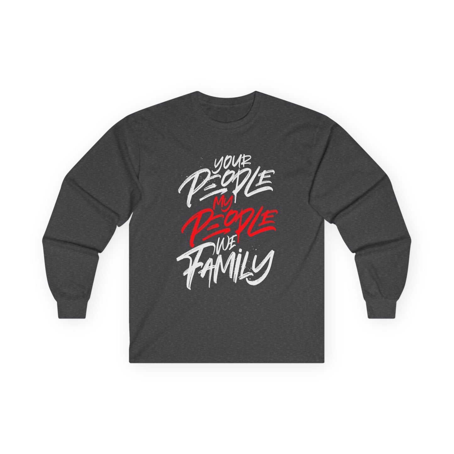 Your People My People Red/White Design Long Sleeve Tee