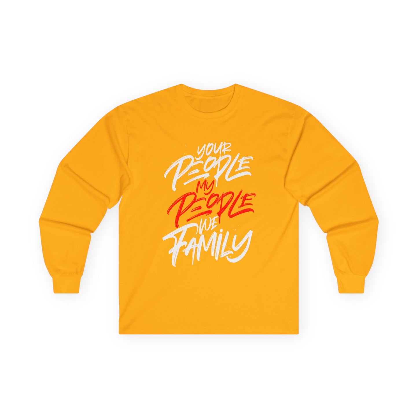 Your People My People Red/White Design Long Sleeve Tee