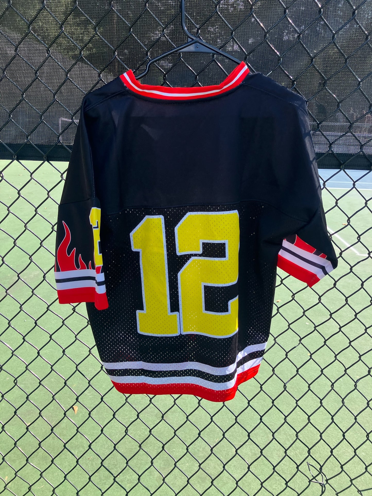 Fire Black and Red Jersey OR SHORTS