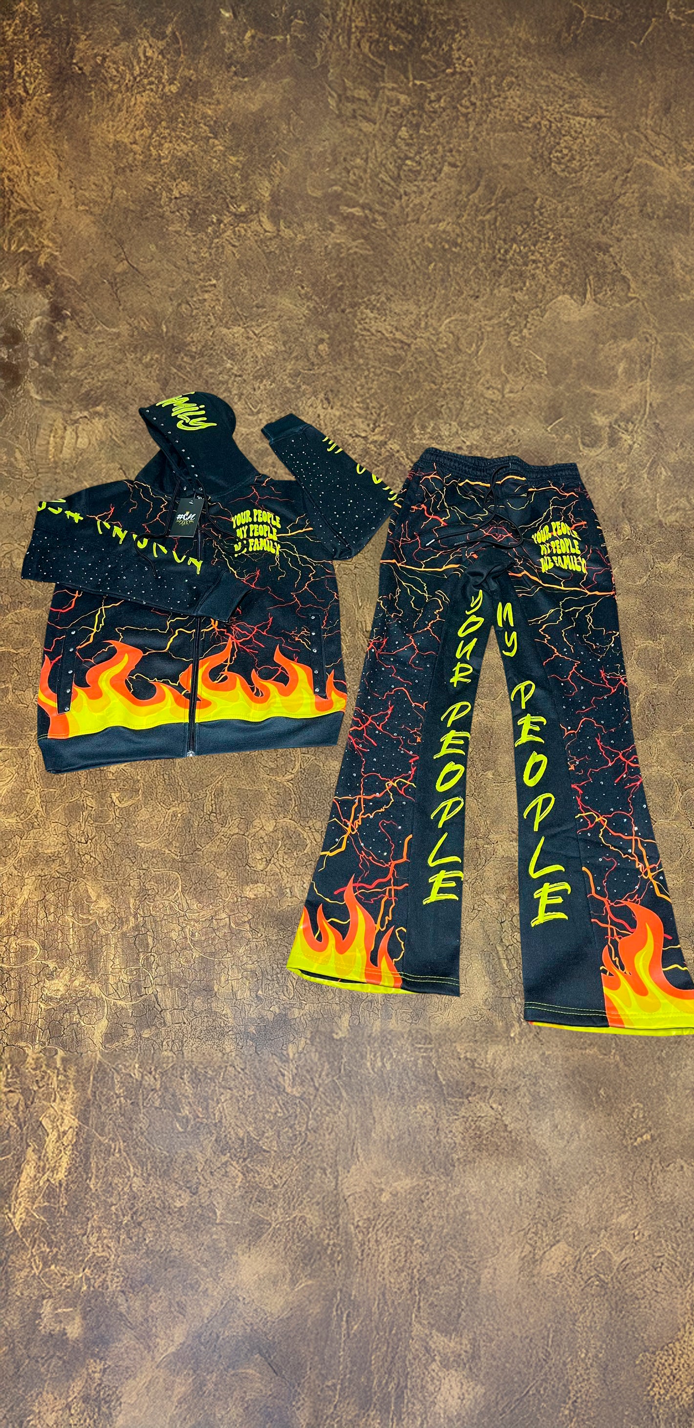 Black Fire Splash Jogger