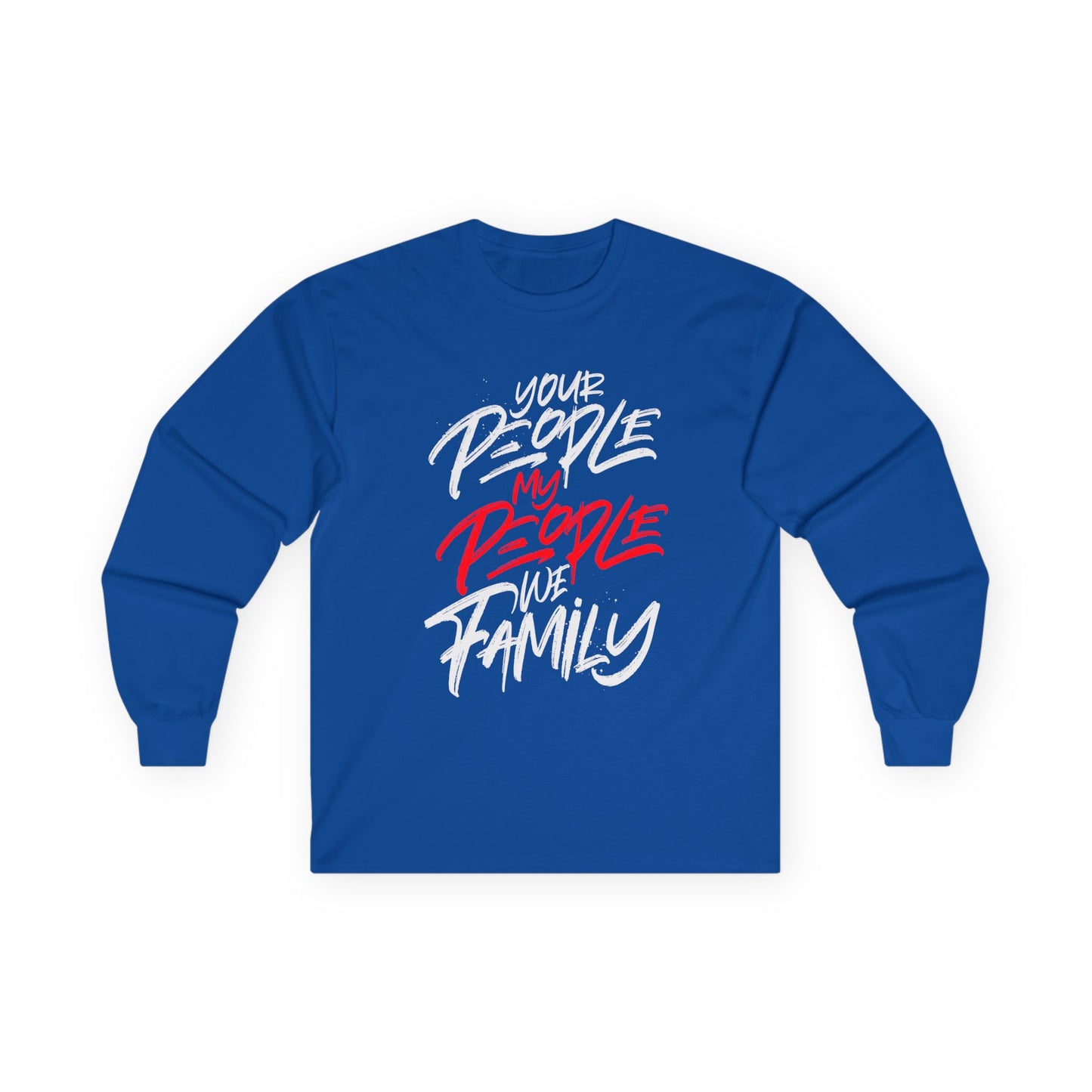 Your People My People Red/White Design Long Sleeve Tee