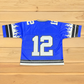 BLUE AND WHITE JERSEY OR JERSEY SHORTS