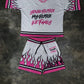 WHITE AND PINK JERSEY and SHORTS (SET)