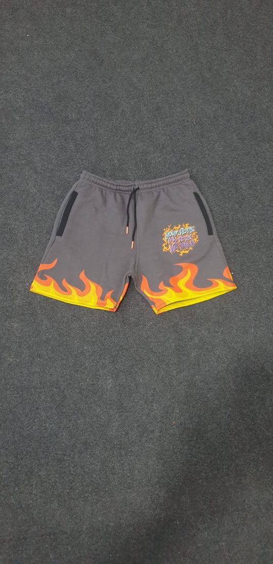 Gray Fire Shorts (DTF Print)