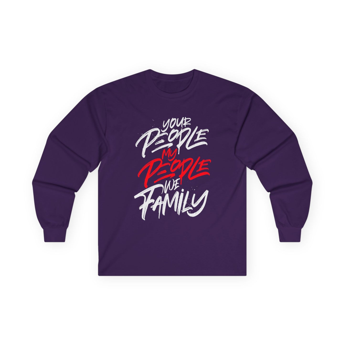 Your People My People Red/White Design Long Sleeve Tee