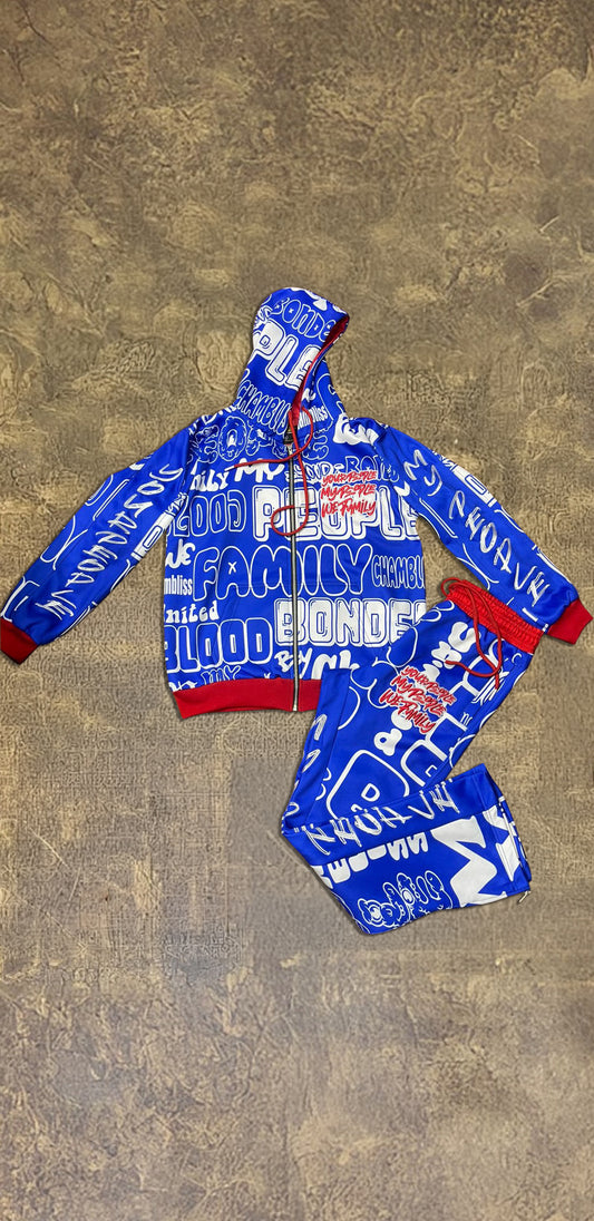 BLue Graffiti Chambliss Jogger Fit