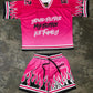PINK JERSEY AND SHORTS