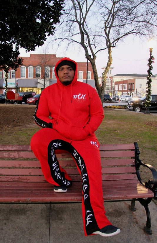 Red #CN w/Your People My People Jogger Set (Embroidered)