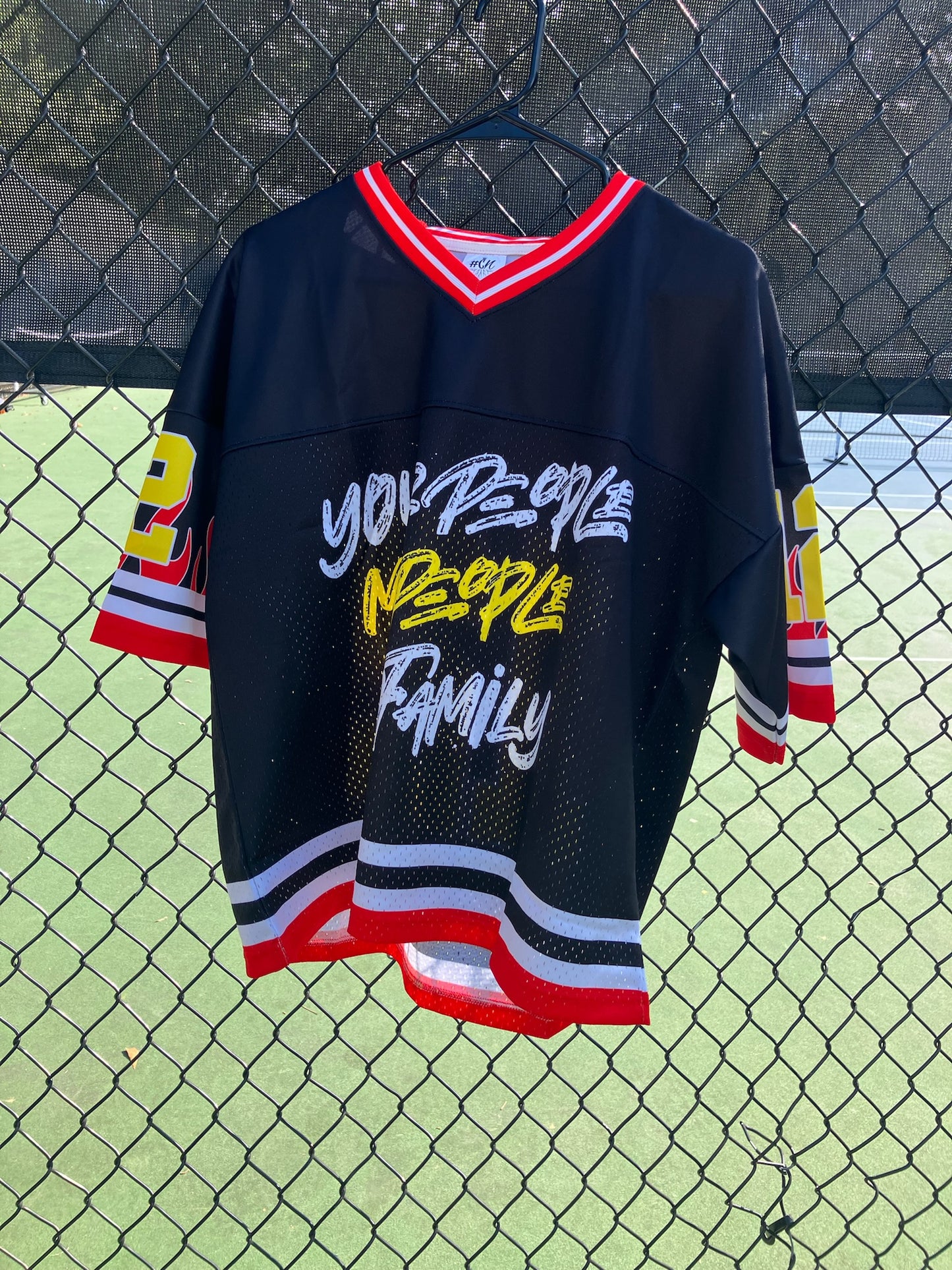Fire Black and Red Jersey OR SHORTS