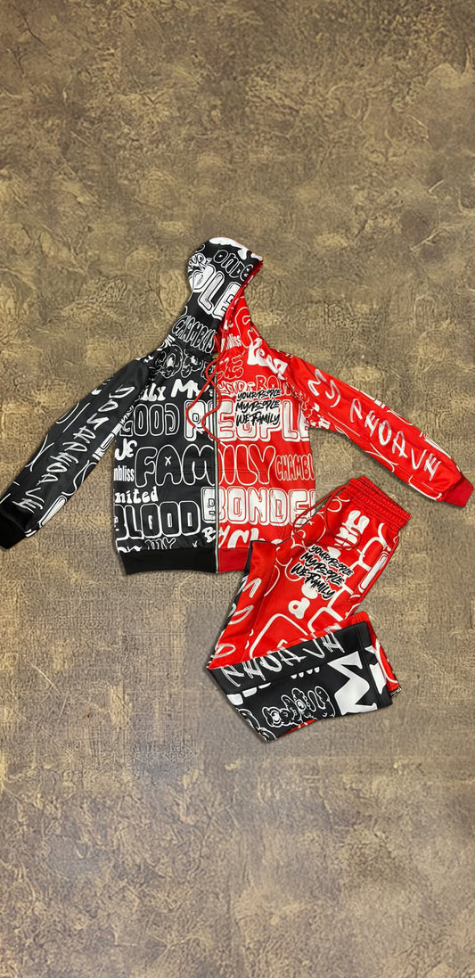 Red/Black Graffiti Chambliss Jogger Fit