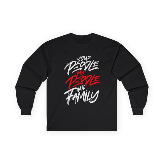 Your People My People Red/White Design Long Sleeve Tee