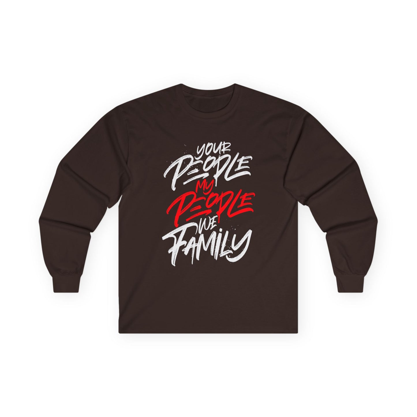 Your People My People Red/White Design Long Sleeve Tee