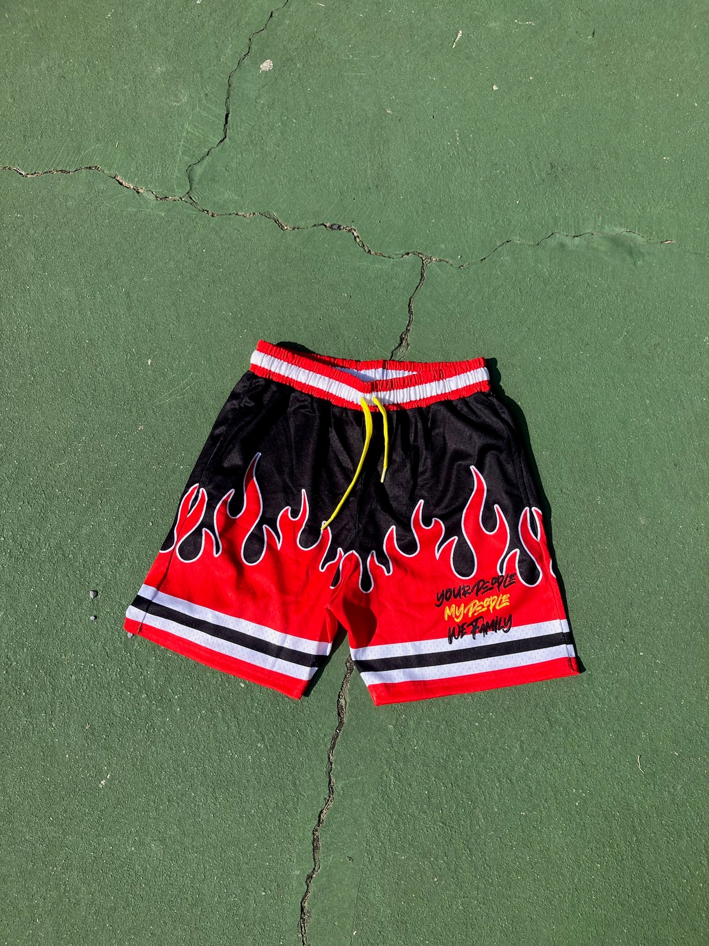 Fire Black and Red Jersey OR SHORTS