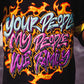 BLACK OVERSIZED CROPPED TEE (DTF PRINT)