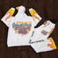 White Fire Jogger Set