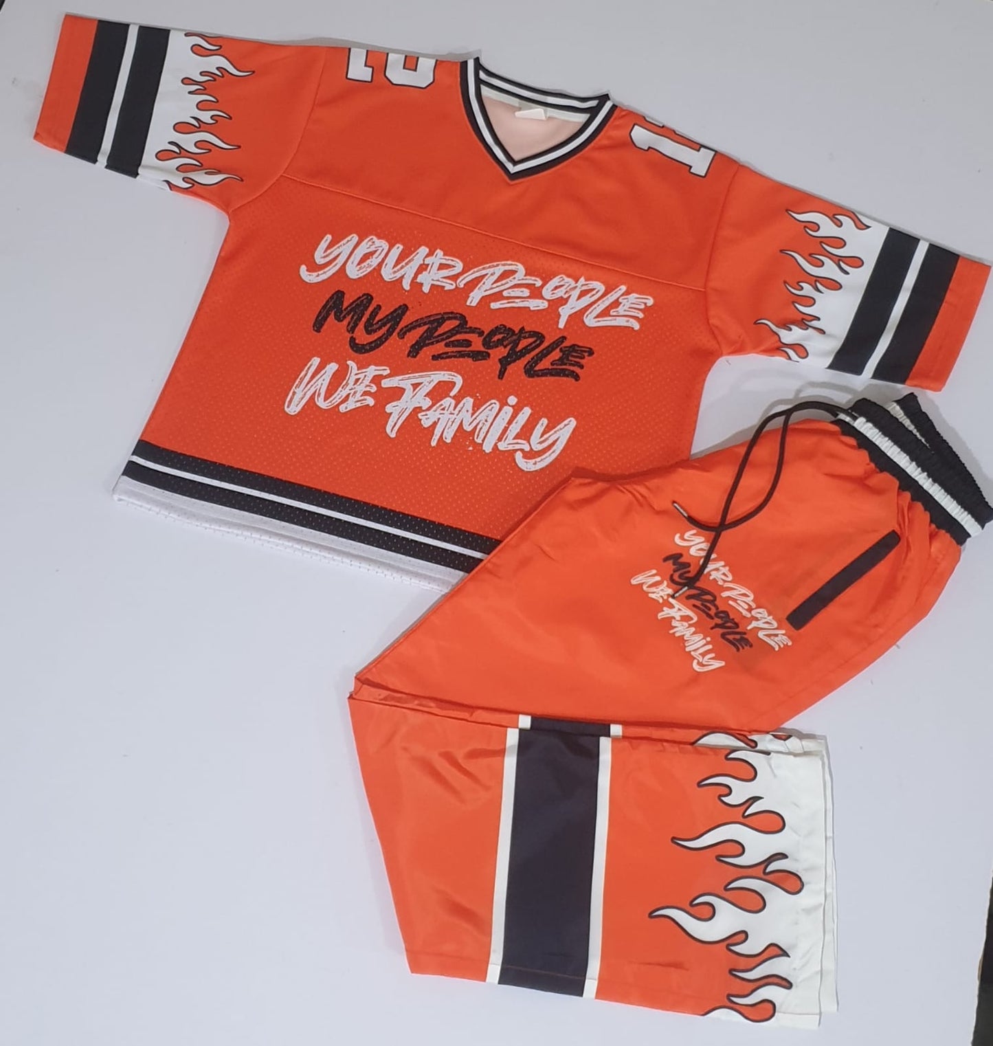 FIRE ORANGE JERSEY SET (LONG PANTS)