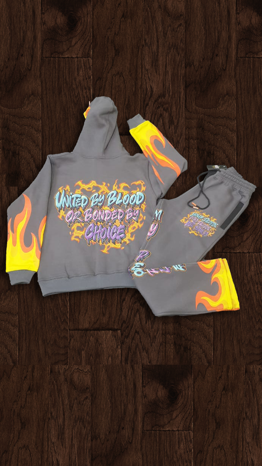 Gray Fire Jogger Set