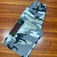 Gray/green Custom Split Shorts