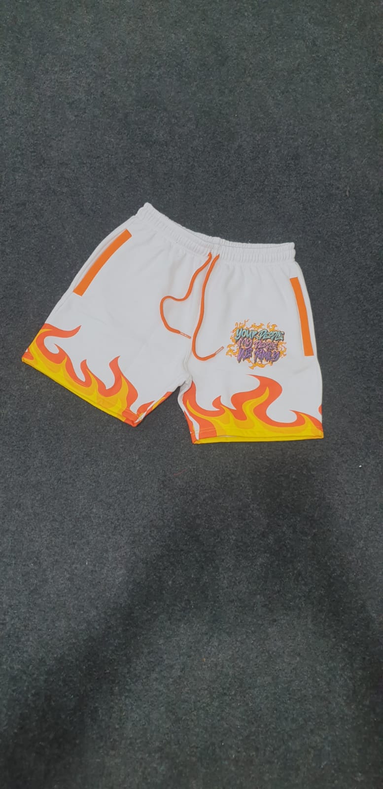 White Fire Shorts (DTF Print)