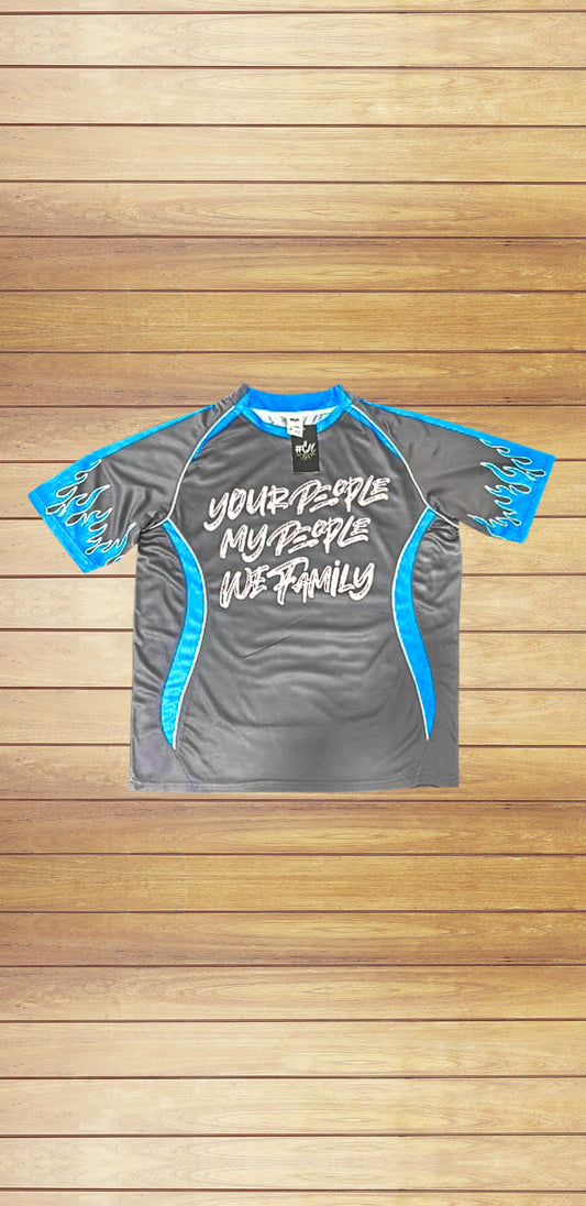 Gray and Icy Blue Jersey Shirt