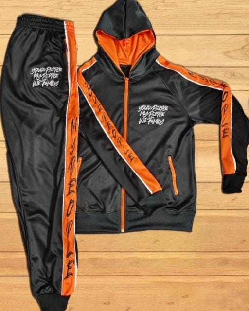 Orange/Black Tracksuit