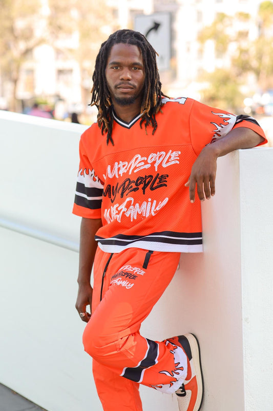 FIRE ORANGE JERSEY SET (LONG PANTS)