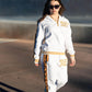 Women's Cut Half Zip Your People My People White Jogger
