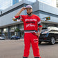 FIRE RED JERSEY SET (LONG PANTS)