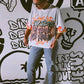 WHITE OVERSIZED CROPPED TEE (DTF PRINT)