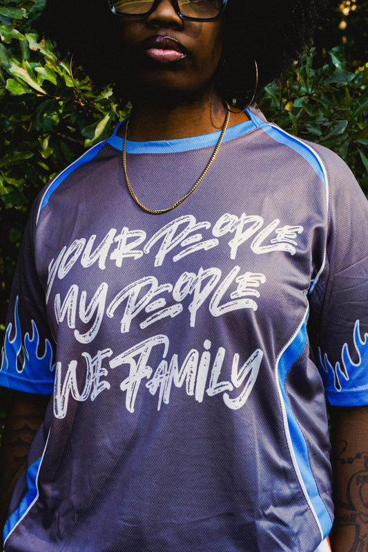 Gray and Icy Blue Jersey Shirt