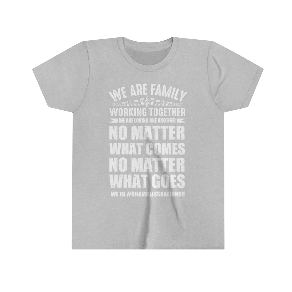"We are family working together" Youth Tee