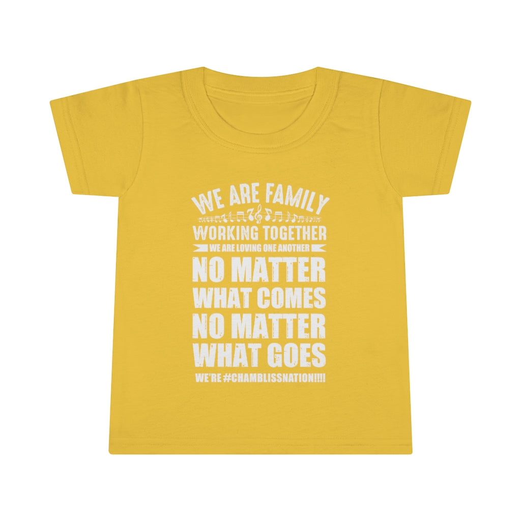 "We are family working together" Toddler Tee